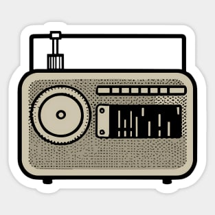 Classic tube radio Sticker